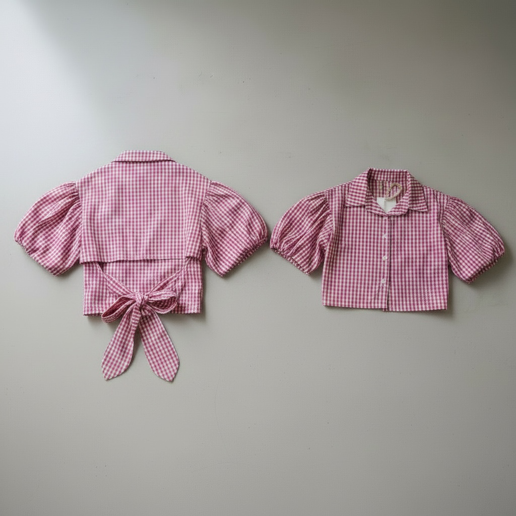 CAMICIA CROP FIOCCO