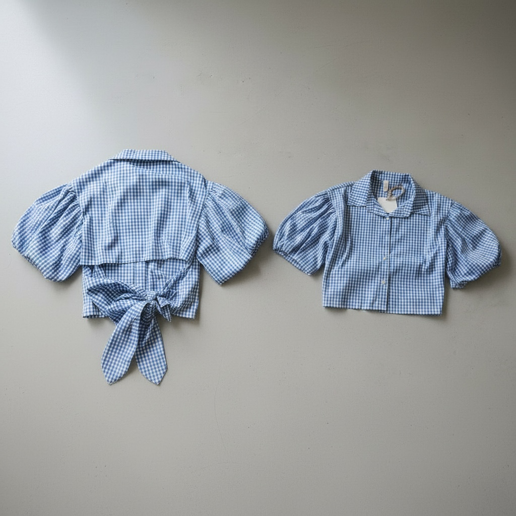 CAMICIA CROP FIOCCO